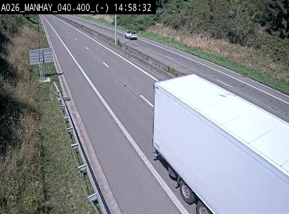 <h2>Webcam autoroute A26/E25 à hauteur de Manhay, après la jonction avec la N651 en direction de Liège - BK 40.4</h2>