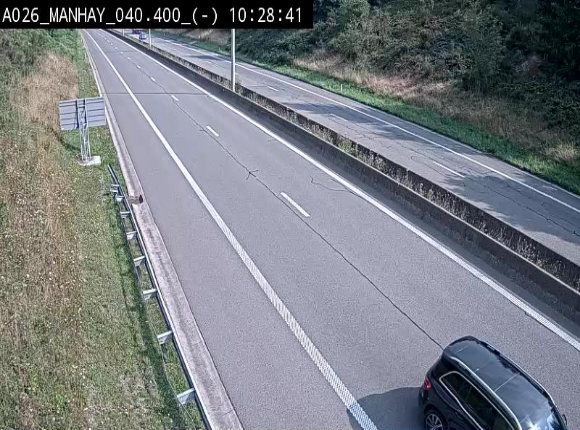<h2>Webcam autoroute A26/E25 à hauteur de Manhay, après la jonction avec la N651 en direction de Liège - BK 40.4</h2>
