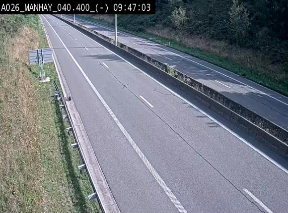 <h2>Webcam autoroute A26/E25 à hauteur de Manhay, après la jonction avec la N651 en direction de Liège - BK 40.4</h2>