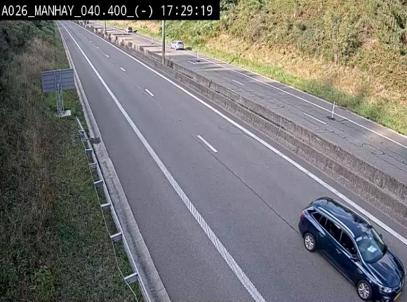 <h2>Webcam autoroute A26/E25 à hauteur de Manhay, après la jonction avec la N651 en direction de Liège - BK 40.4</h2>