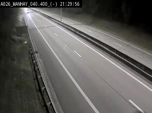 <h2>Webcam autoroute A26/E25 à hauteur de Manhay, après la jonction avec la N651 en direction de Liège - BK 40.4</h2>