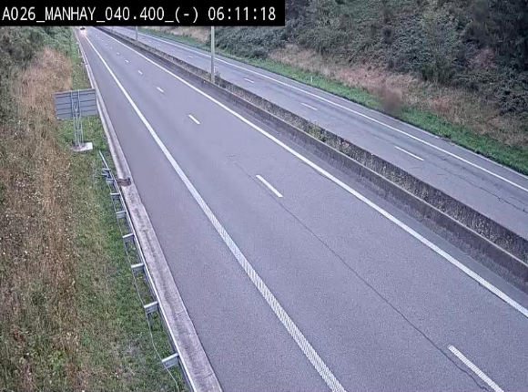 <h2>Webcam autoroute A26/E25 à hauteur de Manhay, après la jonction avec la N651 en direction de Liège - BK 40.4</h2>