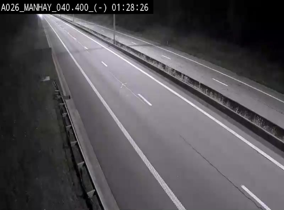 <h2>Webcam autoroute A26/E25 à hauteur de Manhay, après la jonction avec la N651 en direction de Liège - BK 40.4</h2>