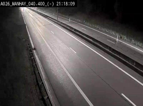Webcam autoroute A26/E25 à hauteur de Manhay, après la jonction avec la N651 en direction de Liège - BK 40.4