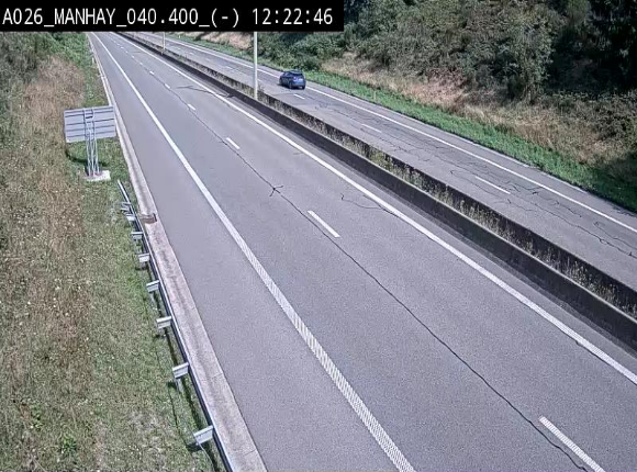 <h2>Webcam autoroute A26/E25 à hauteur de Manhay, après la jonction avec la N651 en direction de Liège - BK 40.4</h2>