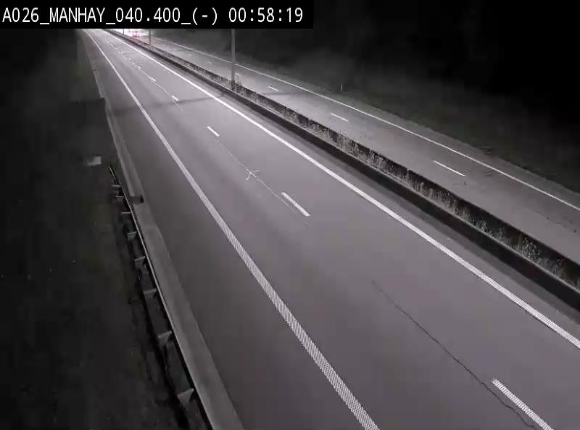 <h2>Webcam autoroute A26/E25 à hauteur de Manhay, après la jonction avec la N651 en direction de Liège - BK 40.4</h2>