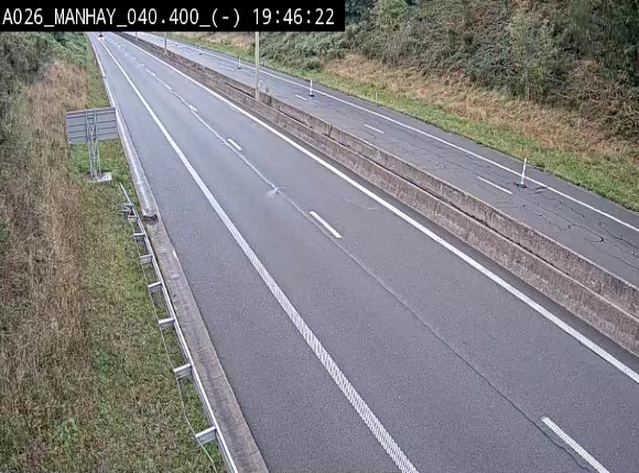 <h2>Webcam autoroute A26/E25 à hauteur de Manhay, après la jonction avec la N651 en direction de Liège - BK 40.4</h2>