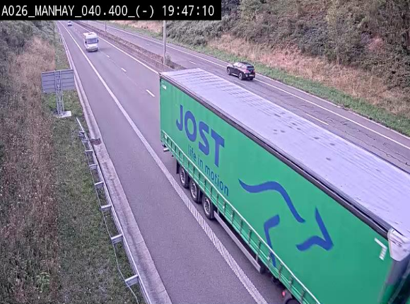 <h2>Webcam autoroute A26/E25 à hauteur de Manhay, après la jonction avec la N651 en direction de Liège - BK 40.4</h2>
