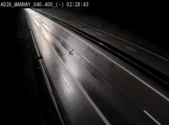 Webcam autoroute A26/E25 à hauteur de Manhay, après la jonction avec la N651 en direction de Liège - BK 40.4