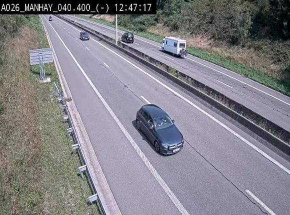 <h2>Webcam autoroute A26/E25 à hauteur de Manhay, après la jonction avec la N651 en direction de Liège - BK 40.4</h2>