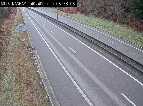 <h2>Webcam autoroute A26/E25 à hauteur de Manhay, après la jonction avec la N651 en direction de Liège - BK 40.4</h2>