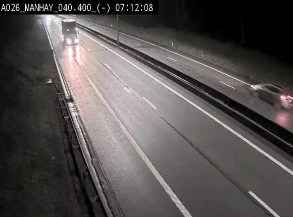 Webcam autoroute A26/E25 à hauteur de Manhay, après la jonction avec la N651 en direction de Liège - BK 40.4