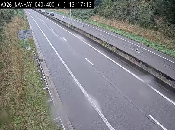 <h2>Webcam autoroute A26/E25 à hauteur de Manhay, après la jonction avec la N651 en direction de Liège - BK 40.4</h2>