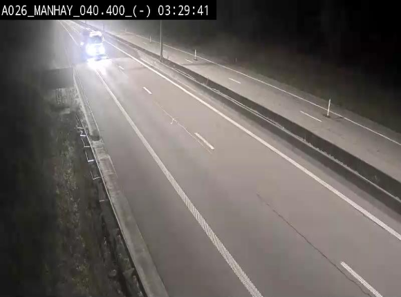 Webcam autoroute A26/E25 à hauteur de Manhay, après la jonction avec la N651 en direction de Liège - BK 40.4