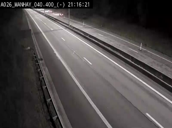 <h2>Webcam autoroute A26/E25 à hauteur de Manhay, après la jonction avec la N651 en direction de Liège - BK 40.4</h2>