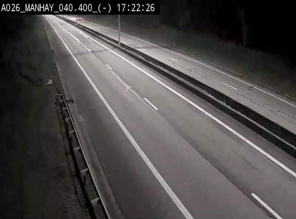 <h2>Webcam autoroute A26/E25 à hauteur de Manhay, après la jonction avec la N651 en direction de Liège - BK 40.4</h2>