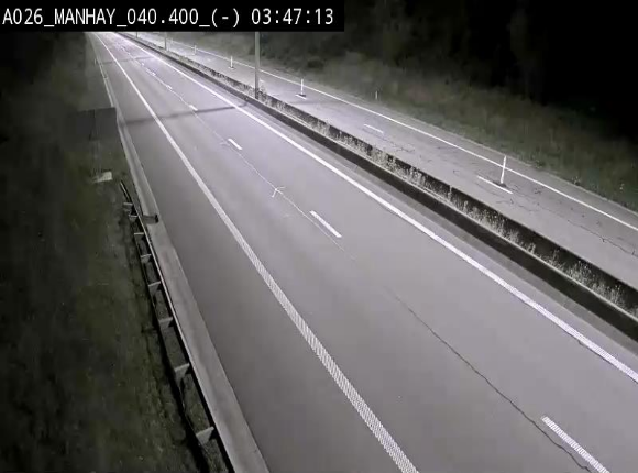 <h2>Webcam autoroute A26/E25 à hauteur de Manhay, après la jonction avec la N651 en direction de Liège - BK 40.4</h2>