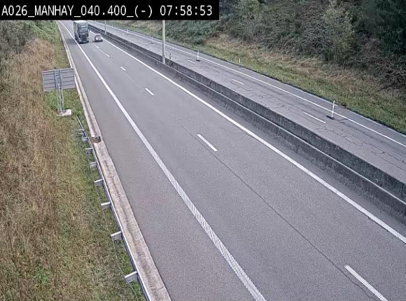 <h2>Webcam autoroute A26/E25 à hauteur de Manhay, après la jonction avec la N651 en direction de Liège - BK 40.4</h2>