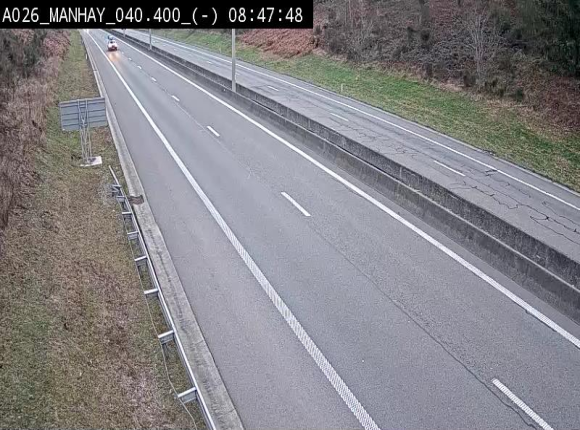 <h2>Webcam autoroute A26/E25 à hauteur de Manhay, après la jonction avec la N651 en direction de Liège - BK 40.4</h2>