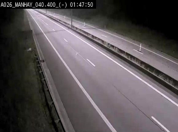 <h2>Webcam autoroute A26/E25 à hauteur de Manhay, après la jonction avec la N651 en direction de Liège - BK 40.4</h2>