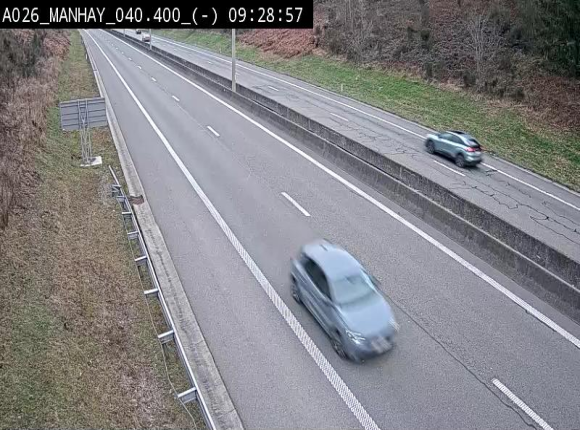 <h2>Webcam autoroute A26/E25 à hauteur de Manhay, après la jonction avec la N651 en direction de Liège - BK 40.4</h2>
