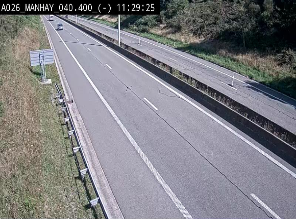 <h2>Webcam autoroute A26/E25 à hauteur de Manhay, après la jonction avec la N651 en direction de Liège - BK 40.4</h2>