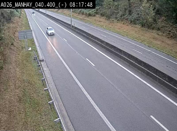 <h2>Webcam autoroute A26/E25 à hauteur de Manhay, après la jonction avec la N651 en direction de Liège - BK 40.4</h2>