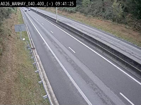 <h2>Webcam autoroute A26/E25 à hauteur de Manhay, après la jonction avec la N651 en direction de Liège - BK 40.4</h2>