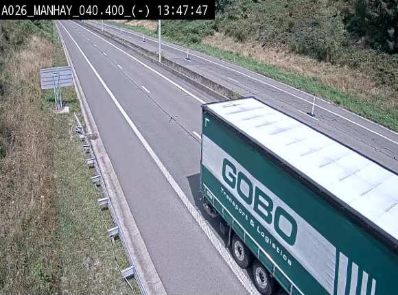 <h2>Webcam autoroute A26/E25 à hauteur de Manhay, après la jonction avec la N651 en direction de Liège - BK 40.4</h2>