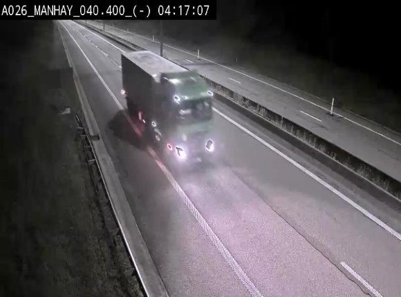 <h2>Webcam autoroute A26/E25 à hauteur de Manhay, après la jonction avec la N651 en direction de Liège - BK 40.4</h2>