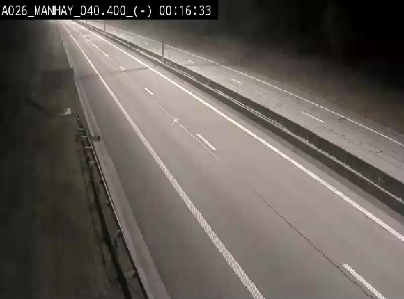 <h2>Webcam autoroute A26/E25 à hauteur de Manhay, après la jonction avec la N651 en direction de Liège - BK 40.4</h2>