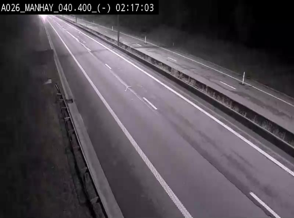 <h2>Webcam autoroute A26/E25 à hauteur de Manhay, après la jonction avec la N651 en direction de Liège - BK 40.4</h2>