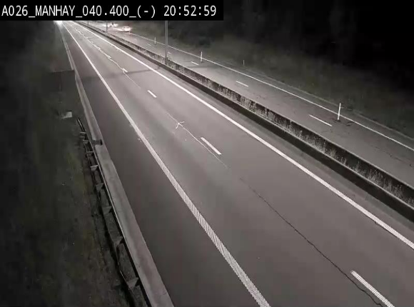 <h2>Webcam autoroute A26/E25 à hauteur de Manhay, après la jonction avec la N651 en direction de Liège - BK 40.4</h2>