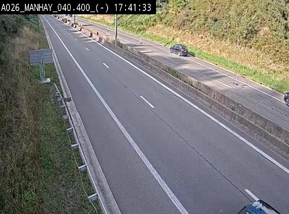 <h2>Webcam autoroute A26/E25 à hauteur de Manhay, après la jonction avec la N651 en direction de Liège - BK 40.4</h2>