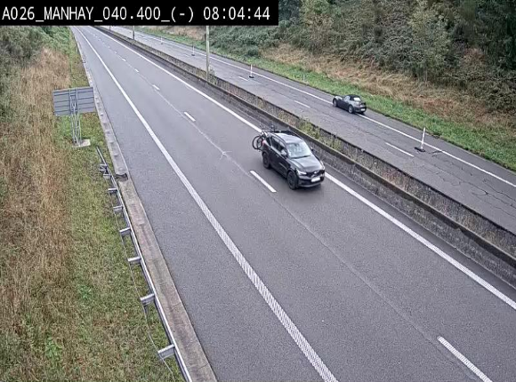 <h2>Webcam autoroute A26/E25 à hauteur de Manhay, après la jonction avec la N651 en direction de Liège - BK 40.4</h2>