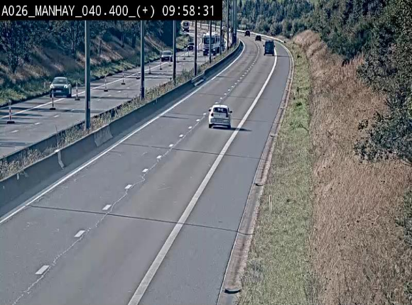 <h2>Webcam autoroute A26/E25 à hauteur de Manhay, avant la jonction avec la N651 en direction de Luxembourg - BK 40.4</h2>