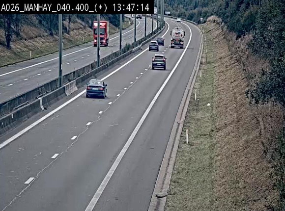 <h2>Webcam autoroute A26/E25 à hauteur de Manhay, avant la jonction avec la N651 en direction de Luxembourg - BK 40.4</h2>