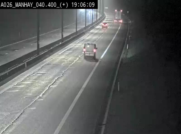 Webcam autoroute A26/E25 à hauteur de Manhay, avant la jonction avec la N651 en direction de Luxembourg - BK 40.4