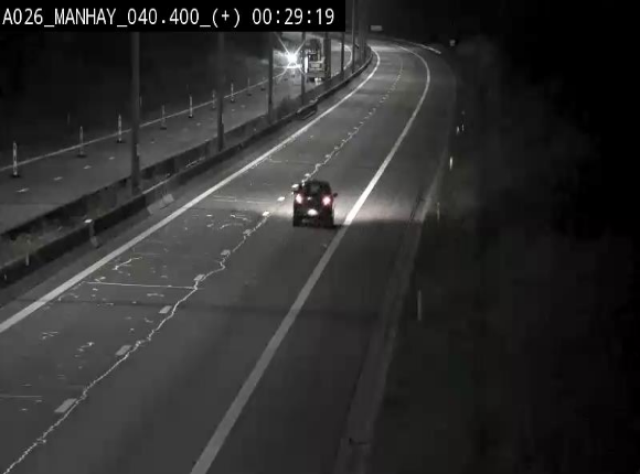 <h2>Webcam autoroute A26/E25 à hauteur de Manhay, avant la jonction avec la N651 en direction de Luxembourg - BK 40.4</h2>
