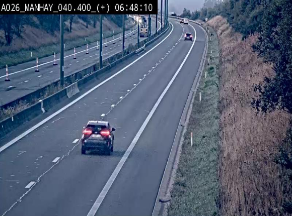 <h2>Webcam autoroute A26/E25 à hauteur de Manhay, avant la jonction avec la N651 en direction de Luxembourg - BK 40.4</h2>