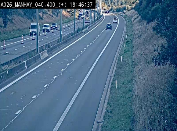 <h2>Webcam autoroute A26/E25 à hauteur de Manhay, avant la jonction avec la N651 en direction de Luxembourg - BK 40.4</h2>