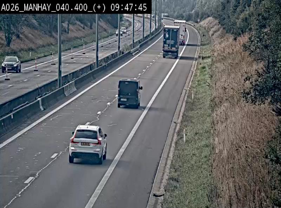 <h2>Webcam autoroute A26/E25 à hauteur de Manhay, avant la jonction avec la N651 en direction de Luxembourg - BK 40.4</h2>