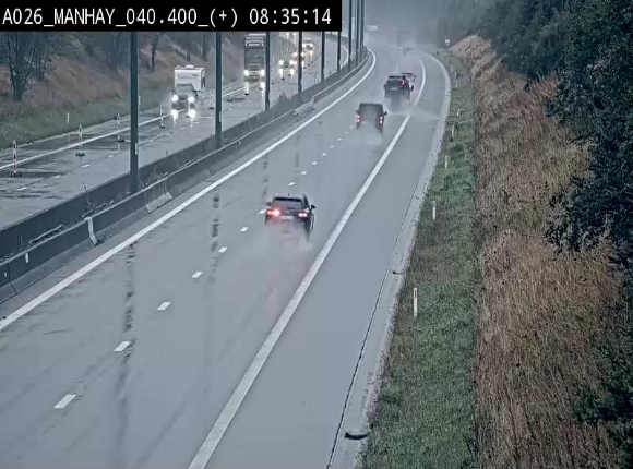 <h2>Webcam autoroute A26/E25 à hauteur de Manhay, avant la jonction avec la N651 en direction de Luxembourg - BK 40.4</h2>