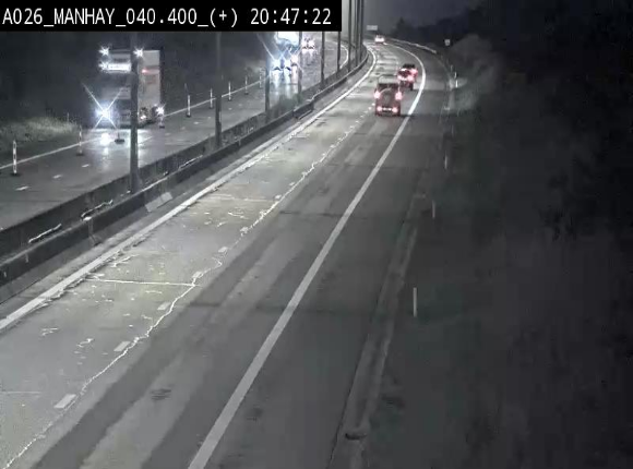 <h2>Webcam autoroute A26/E25 à hauteur de Manhay, avant la jonction avec la N651 en direction de Luxembourg - BK 40.4</h2>