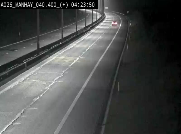 Webcam autoroute A26/E25 à hauteur de Manhay, avant la jonction avec la N651 en direction de Luxembourg - BK 40.4