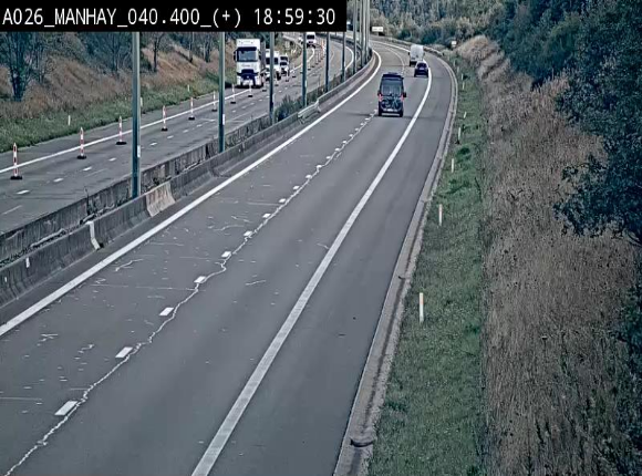 <h2>Webcam autoroute A26/E25 à hauteur de Manhay, avant la jonction avec la N651 en direction de Luxembourg - BK 40.4</h2>