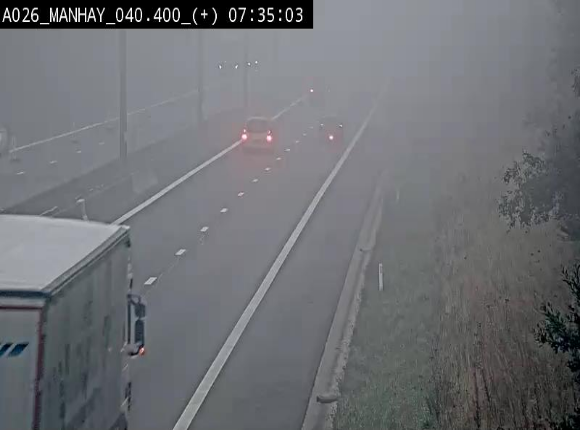 <h2>Webcam autoroute A26/E25 à hauteur de Manhay, avant la jonction avec la N651 en direction de Luxembourg - BK 40.4</h2>