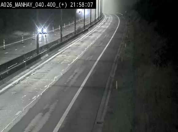<h2>Webcam autoroute A26/E25 à hauteur de Manhay, avant la jonction avec la N651 en direction de Luxembourg - BK 40.4</h2>