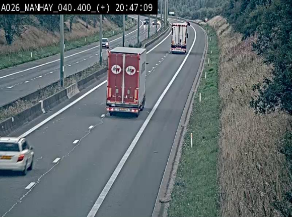 <h2>Webcam autoroute A26/E25 à hauteur de Manhay, avant la jonction avec la N651 en direction de Luxembourg - BK 40.4</h2>