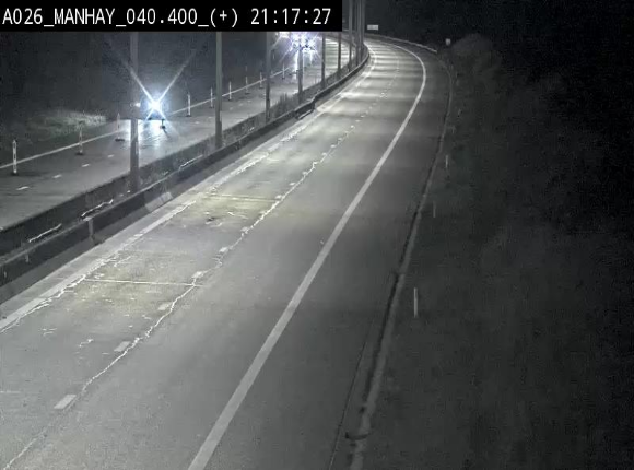 Webcam autoroute A26/E25 à hauteur de Manhay, avant la jonction avec la N651 en direction de Luxembourg - BK 40.4